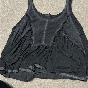 Dark Gray Sleeveless Top